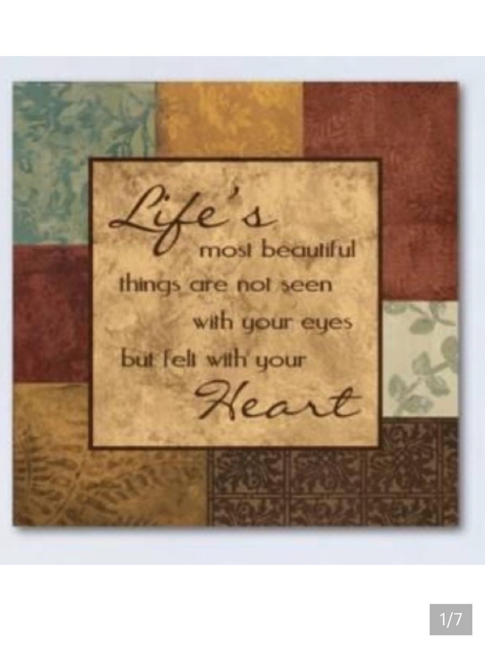 Inspirational Wall Decor Canvas - "Life's Most Beautiful Things..."